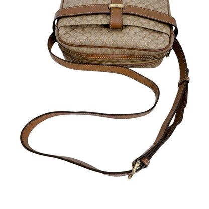 CELINE shoulder bag Macadam Purse PVC Leather Brown Authentic Women's Used