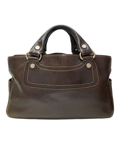 CELINE Hand Bag Tote Purse Brown Authentic