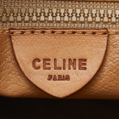 CELINE Clutch Bag Second Bag Macadam PVC Leather Brown Authentic