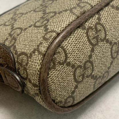 GUCCI Pouch Ophidia GG Marmont Supreme Purse Cosmetic Leather Brown Authentic