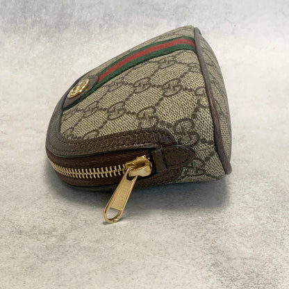 GUCCI Pouch Ophidia GG Marmont Supreme Purse Cosmetic Leather Brown Authentic