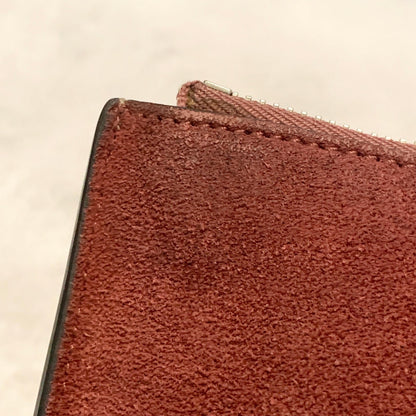 GUCCI Bag Flora GG Supreme Clutch Purse Hand Leather Beige Red Used Authentic
