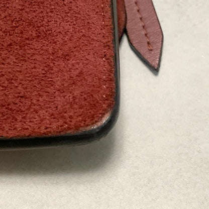 GUCCI Bag Flora GG Supreme Clutch Purse Hand Leather Beige Red Used Authentic