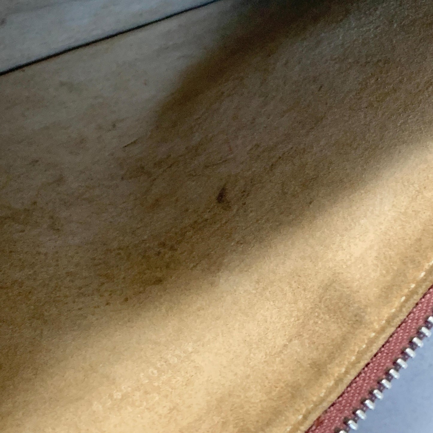 GUCCI Bag Flora GG Supreme Clutch Purse Hand Leather Beige Red Used Authentic