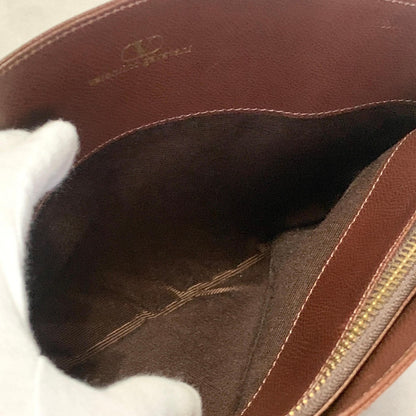 Valentino Garavani Bag Tassel Logo Hand Tote Purse Leather Brown Gold Authentic