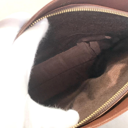 Valentino Garavani Bag Tassel Logo Hand Tote Purse Leather Brown Gold Authentic
