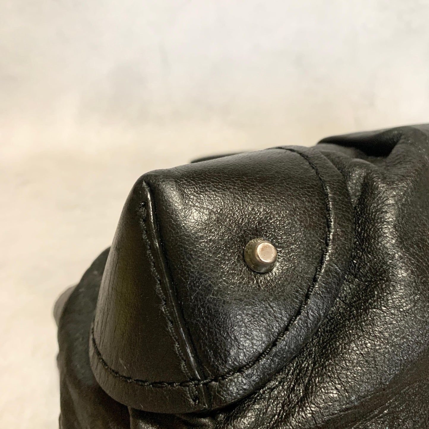 Chloe Bag Paddington Handbag Y2K Tote Purse Leather Black Silver Used Authentic