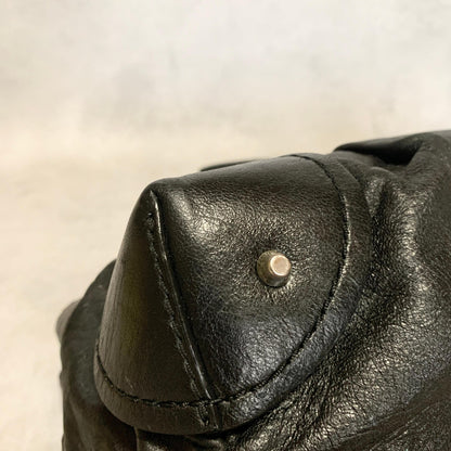 Chloe Bag Paddington Handbag Y2K Tote Purse Leather Black Silver Used Authentic