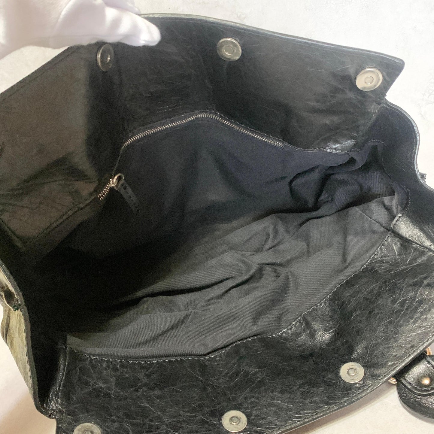 Chloe Bag Paddington Handbag Y2K Tote Purse Leather Black Silver Used Authentic