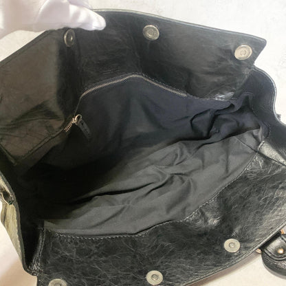 Chloe Bag Paddington Handbag Y2K Tote Purse Leather Black Silver Used Authentic