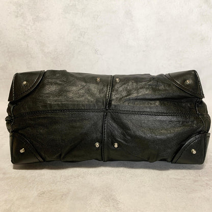 Chloe Bag Paddington Handbag Y2K Tote Purse Leather Black Silver Used Authentic
