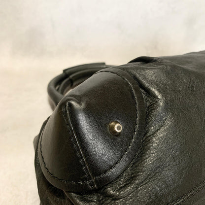 Chloe Bag Paddington Handbag Y2K Tote Purse Leather Black Silver Used Authentic