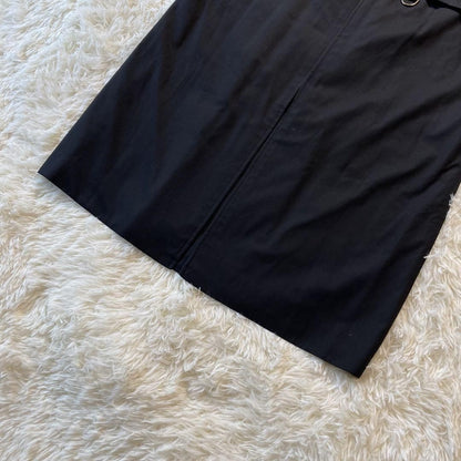 Aquascutum Trench Coat Club Check Asian fit S 36 US size XS Black Authentic