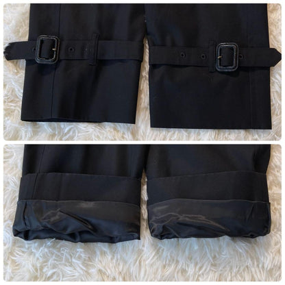 Aquascutum Trench Coat Club Check Asian fit S 36 US size XS Black Authentic