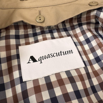 Aquascutum Trench Coat Club Check Asian fit S US size XS Beige Authentic
