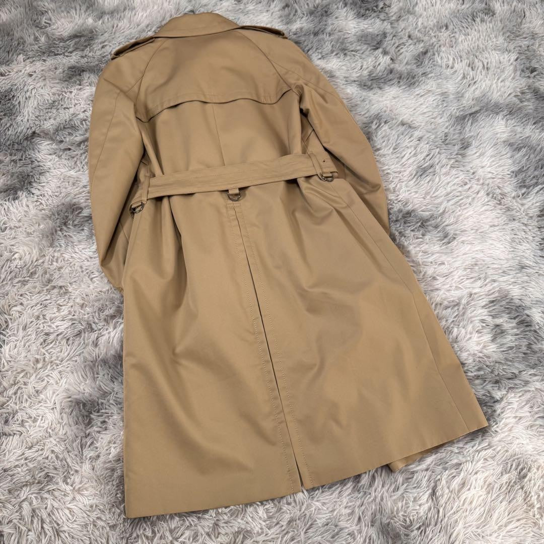 Aquascutum Trench Coat Club Check Asian fit S US size XS Beige Authentic