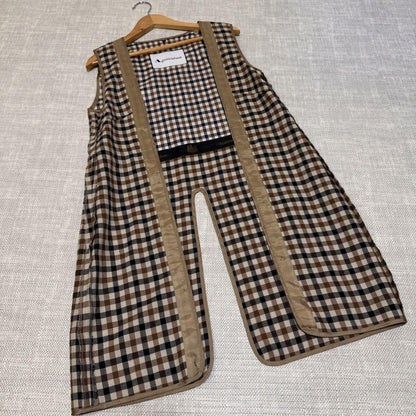 Aquascutum Trench Coat Club Check Asian fit S US size XS Beige Authentic