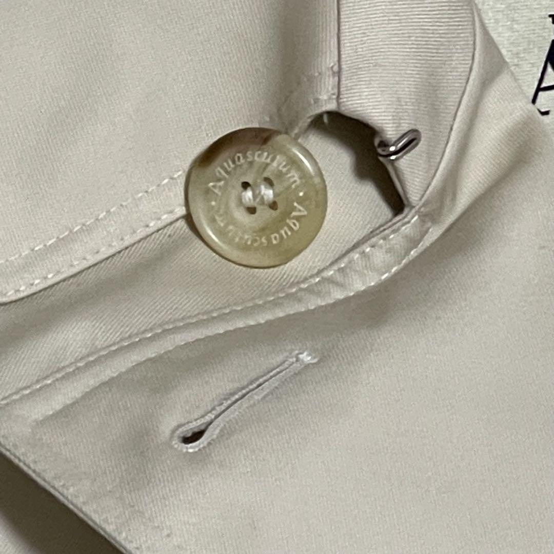 Aquascutum Trench Coat Club Check FREE SIZE Beige Authentic