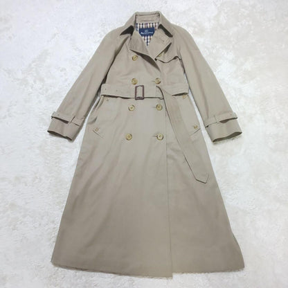 Aquascutum Trench Coat Club Check Asian fit S US size XS Beige Authentic