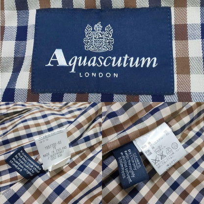 Aquascutum Trench Coat Club Check Asian fit S US size XS Beige Authentic