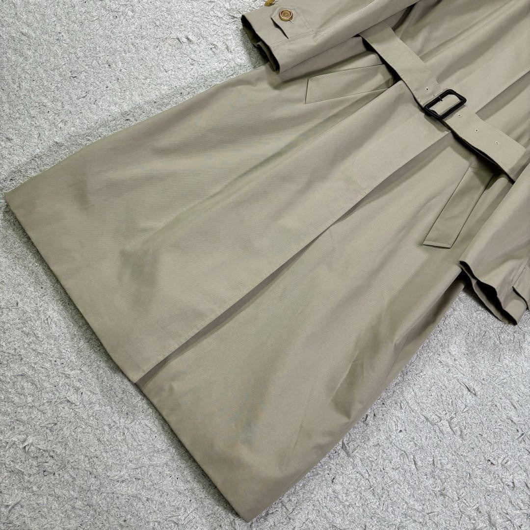 Aquascutum Trench Coat Club Check Asian fit L US size M Beige Authentic