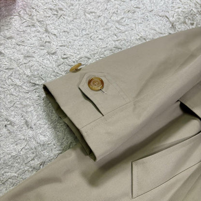 Aquascutum Trench Coat Club Check Asian fit L US size M Beige Authentic