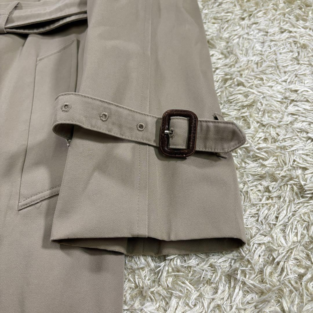 Aquascutum Trench Coat Club Check Asian fit M US size S Beige Authentic