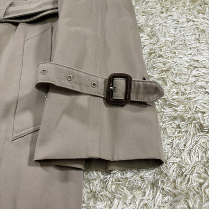Aquascutum Trench Coat Club Check Asian fit M US size S Beige Authentic