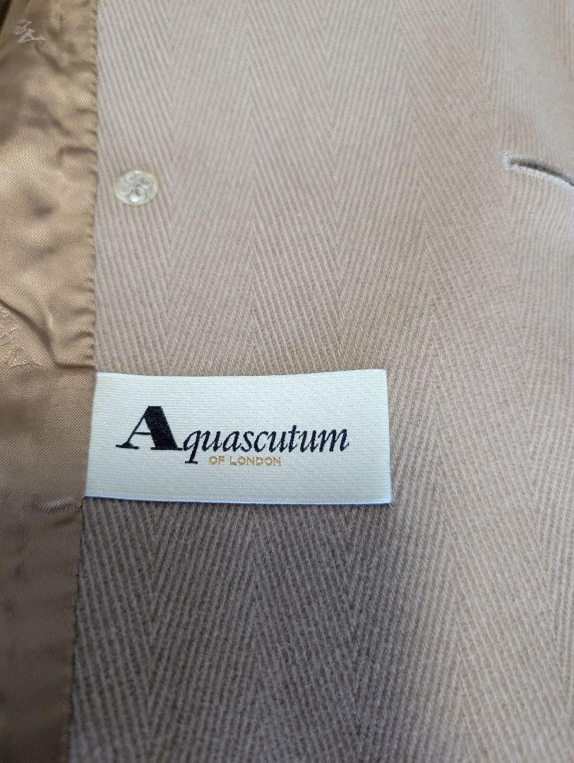 Aquascutum Long Coat Asian fit M US size S Camel Authentic