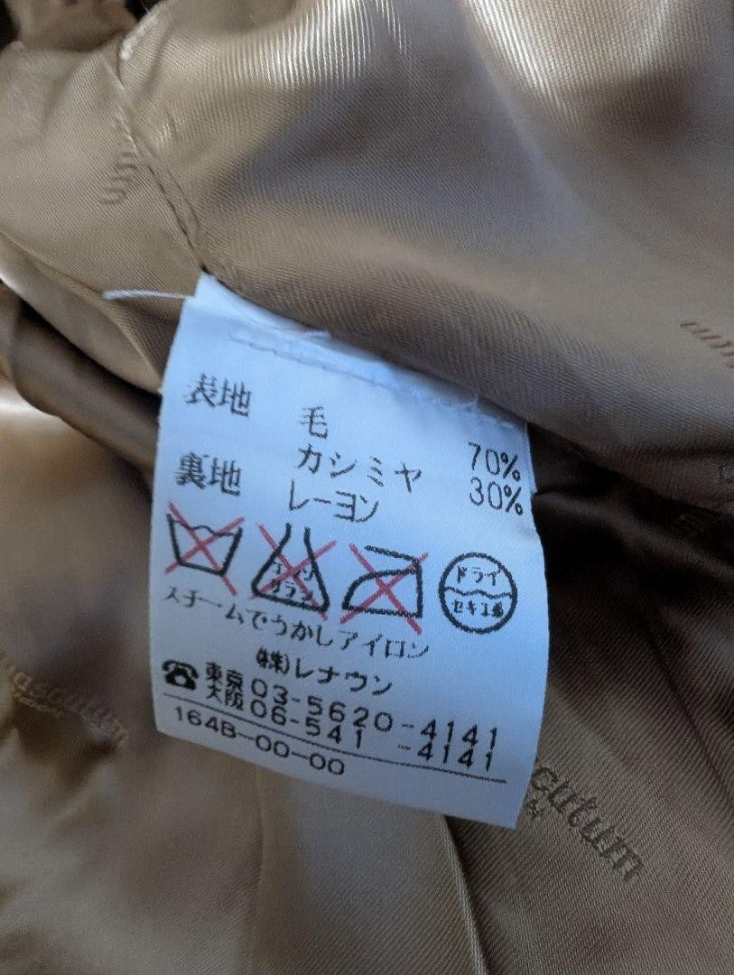 Aquascutum Long Coat Asian fit M US size S Camel Authentic