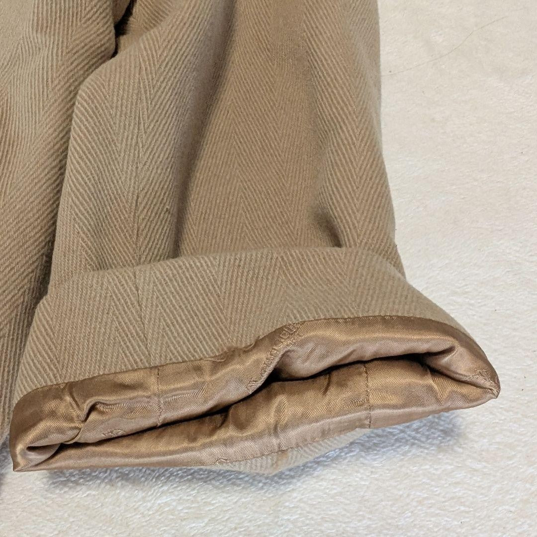 Aquascutum Long Coat Asian fit M US size S Camel Authentic