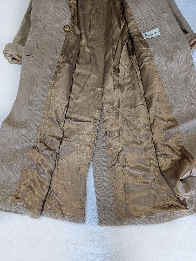 Aquascutum Long Coat Asian fit M US size S Camel Authentic