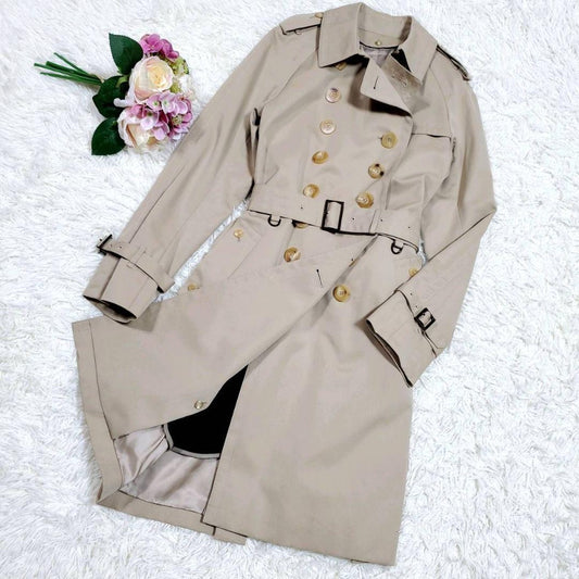 Aquascutum Trench Coat Asian fit M US size S Beige Authentic