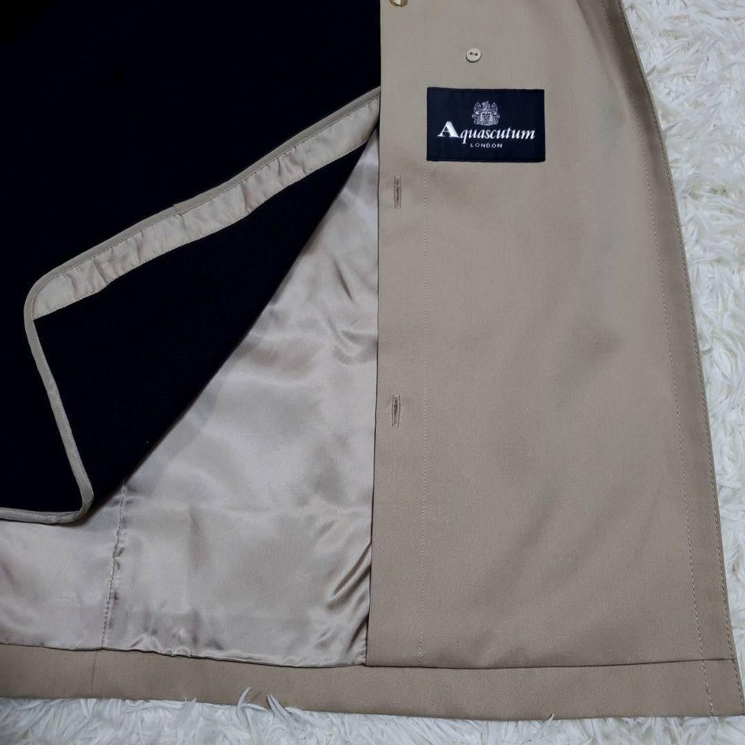 Aquascutum Trench Coat Asian fit M US size S Beige Authentic