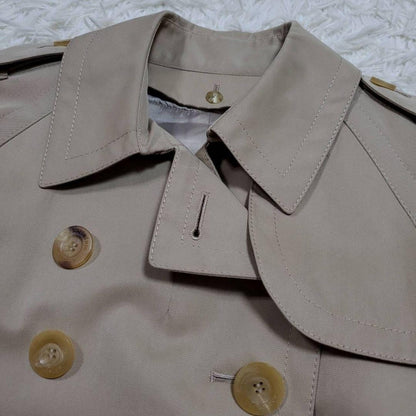 Aquascutum Trench Coat Asian fit M US size S Beige Authentic