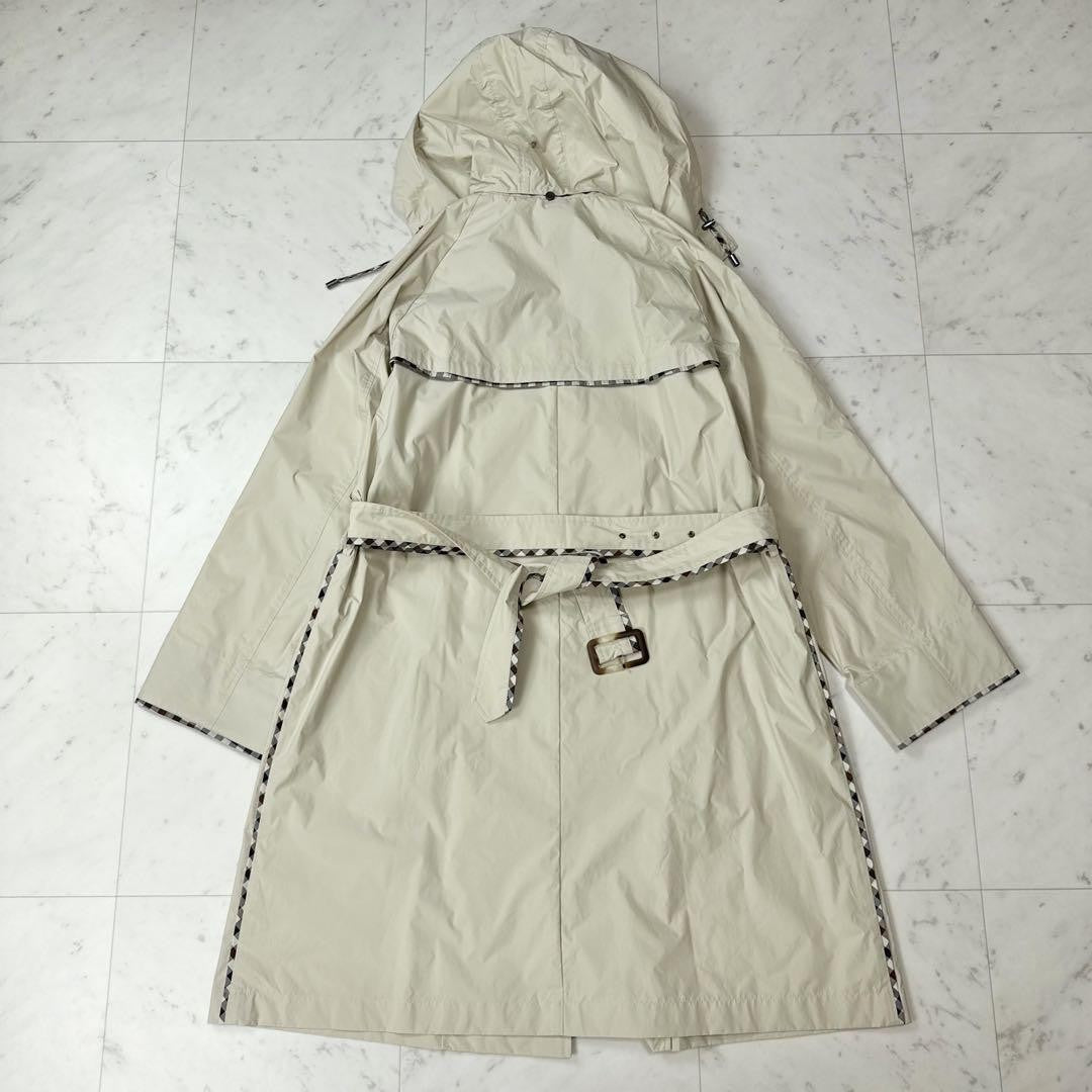 Aquascutum Trench Coat Club Check Asian fit M US size S Beige Authentic