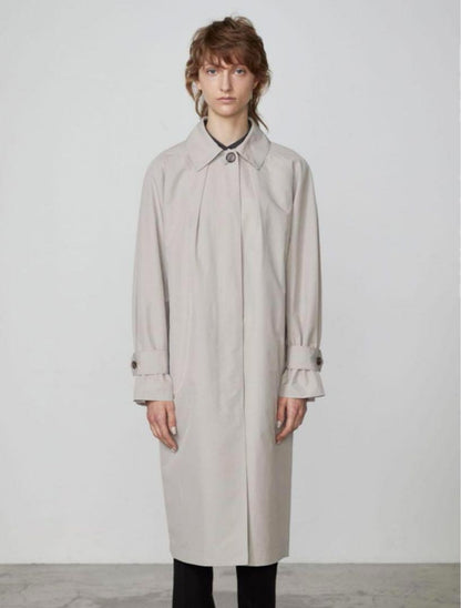 Aquascutum Trench Coat Club Check Asian fit L US size M Beige Authentic