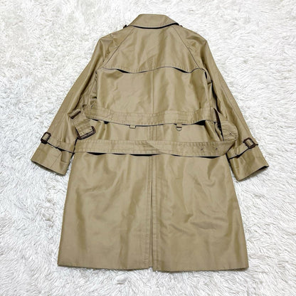 Aquascutum Trench Coat Club Check Asian fit M US size S Beige Authentic