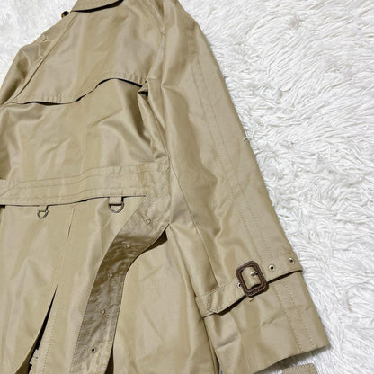 Aquascutum Trench Coat Club Check Asian fit M US size S Beige Authentic