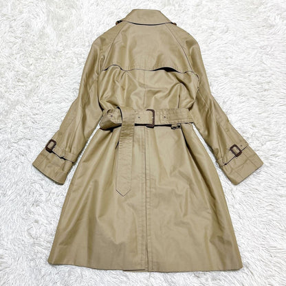 Aquascutum Trench Coat Club Check Asian fit M US size S Beige Authentic