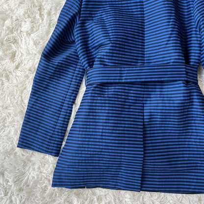 Aquascutum Short Trench Coat Asian fit M US size S Blue Black Authentic