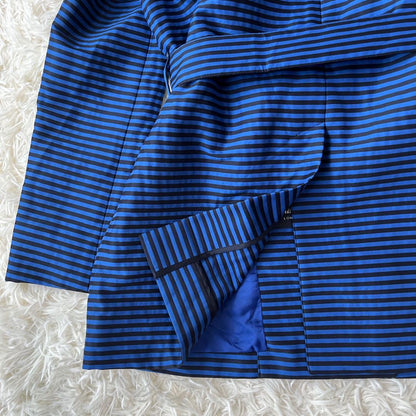 Aquascutum Short Trench Coat Asian fit M US size S Blue Black Authentic