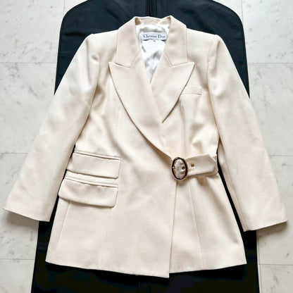 Christian Dior Tailored Jacket Asian fit L US size M Cream Authentic