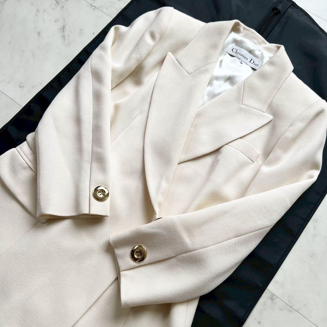 Christian Dior Tailored Jacket Asian fit L US size M Cream Authentic