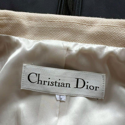 Christian Dior Tailored Jacket Asian fit L US size M Cream Authentic