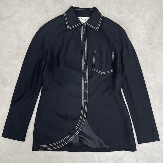 Christian Dior by John Galliano Jacket Asian fit XL 42 US size L Dark Navy Auth