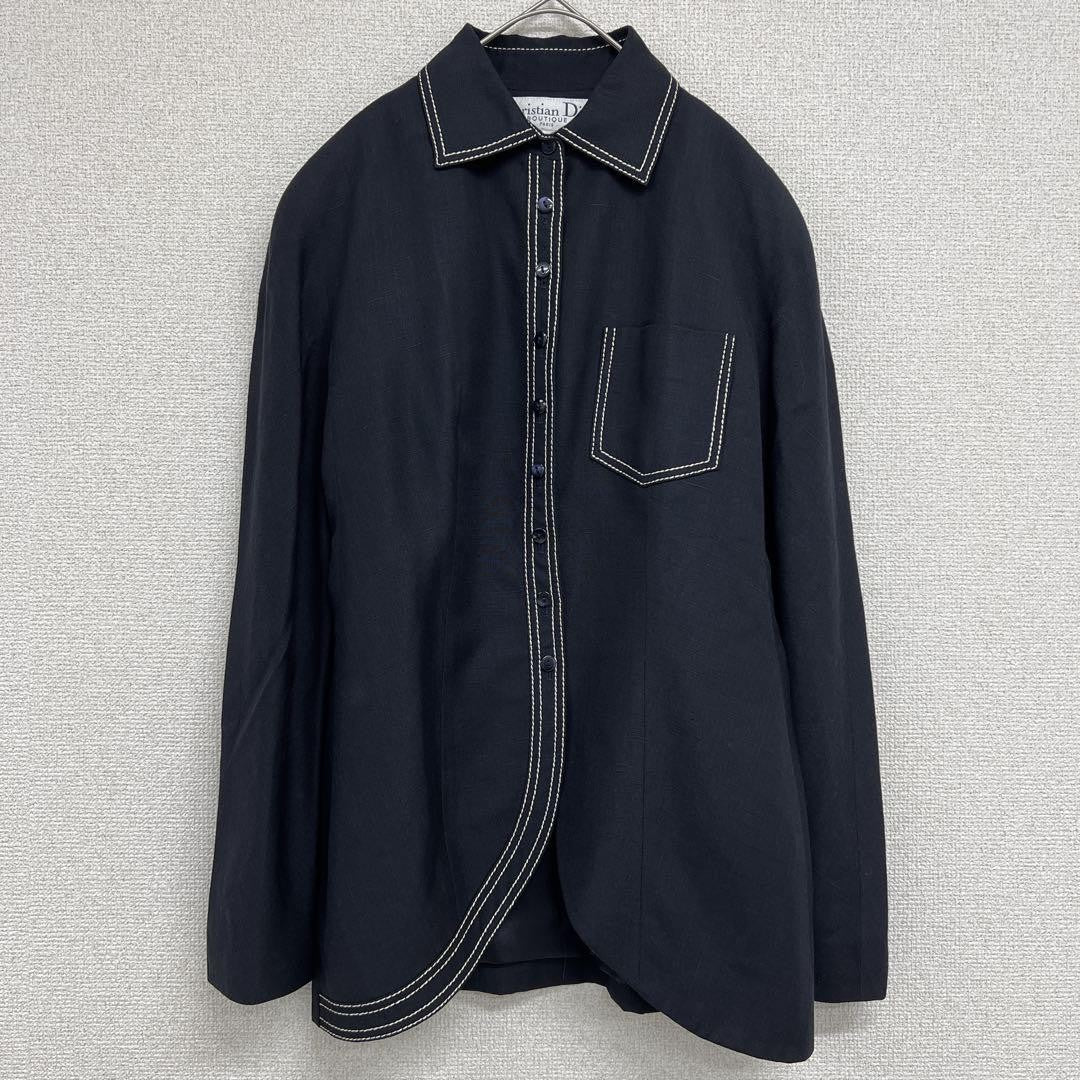 Christian Dior by John Galliano Jacket Asian fit XL 42 US size L Dark Navy Auth