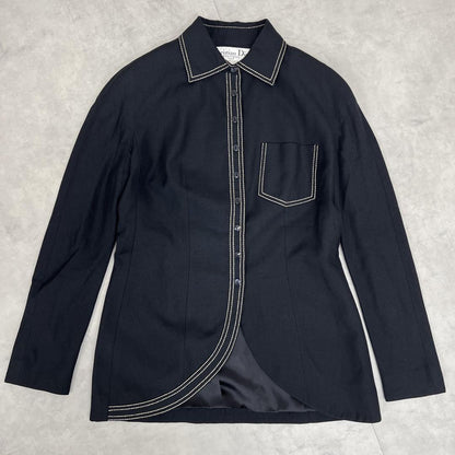 Christian Dior by John Galliano Jacket Asian fit XL 42 US size L Dark Navy Auth