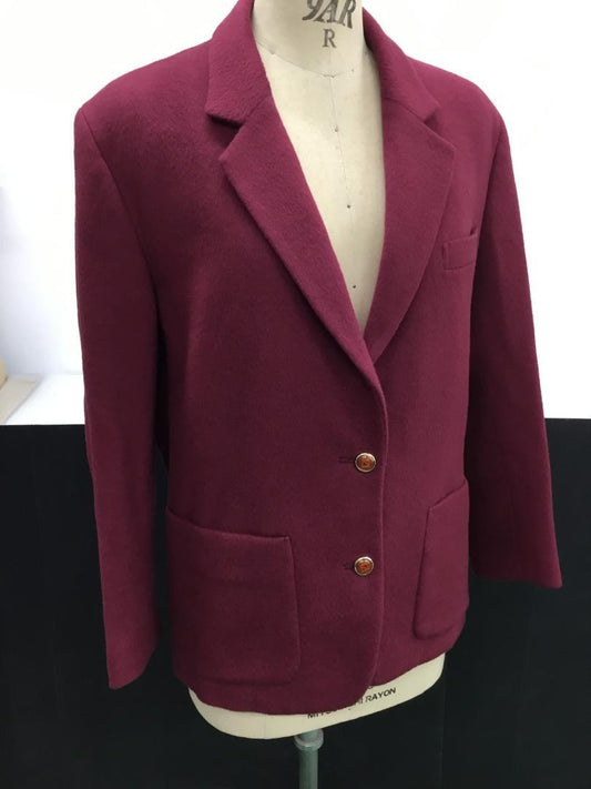 Christian Dior Tailored Jacket Asian fit M US size S Wine Red Authentic
