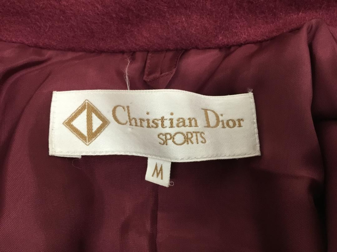 Christian Dior Tailored Jacket Asian fit M US size S Wine Red Authentic